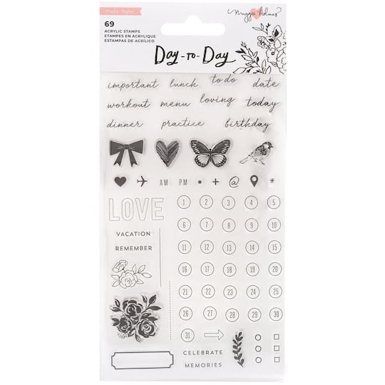 American Crafts&#x2122; Maggie Holmes Day-To-Day Planner Clear Stamp Set